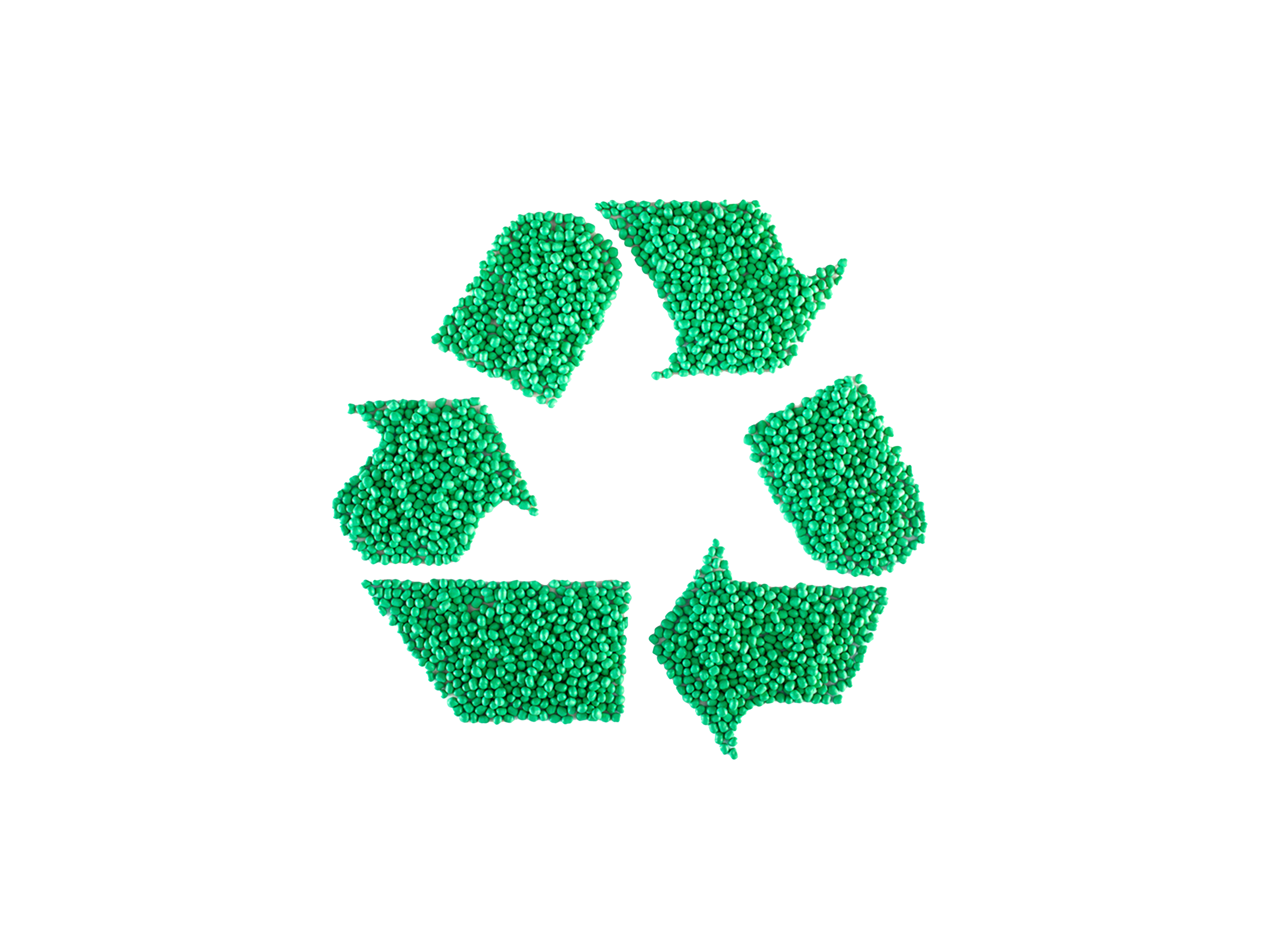 Recycling icon made with PVC compound