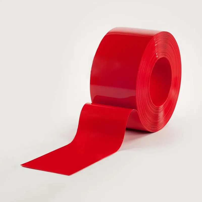 Solid colour PVC roll in flame red colour