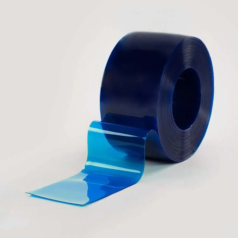 Transparent colour flexible PVC roll in transparent blue colour