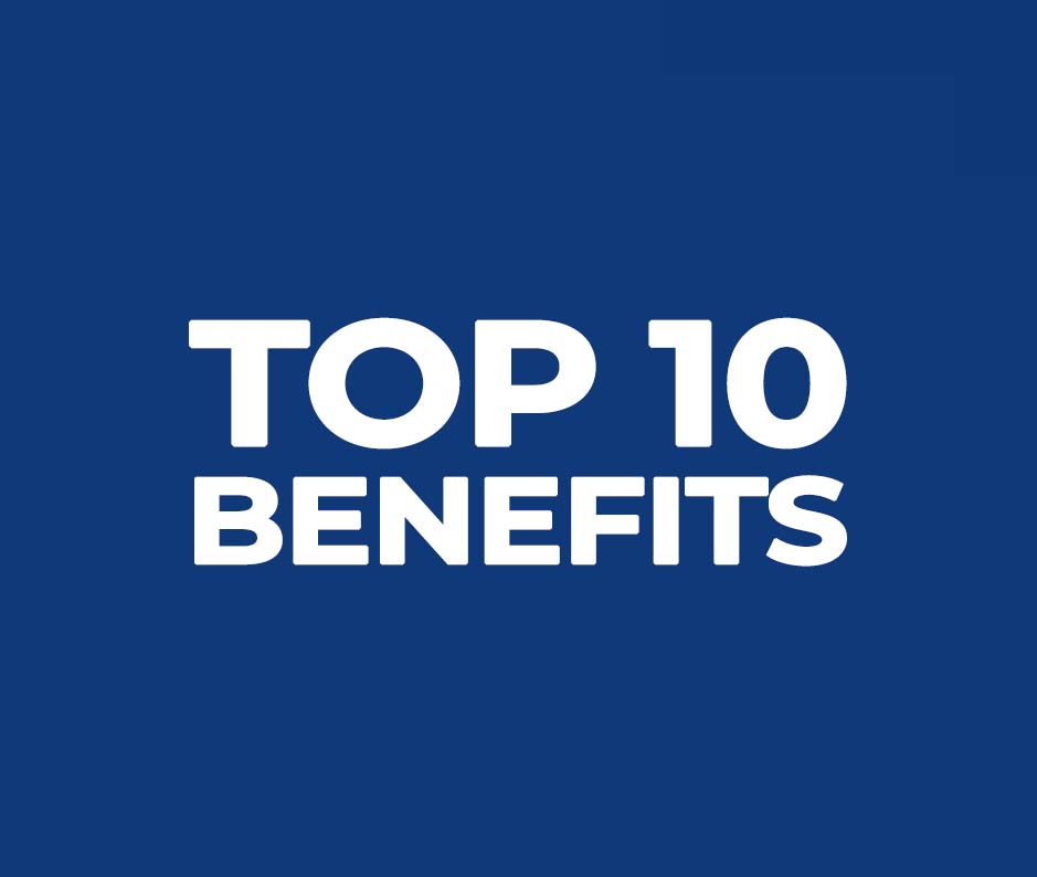 Featured image saying top 10 benefits