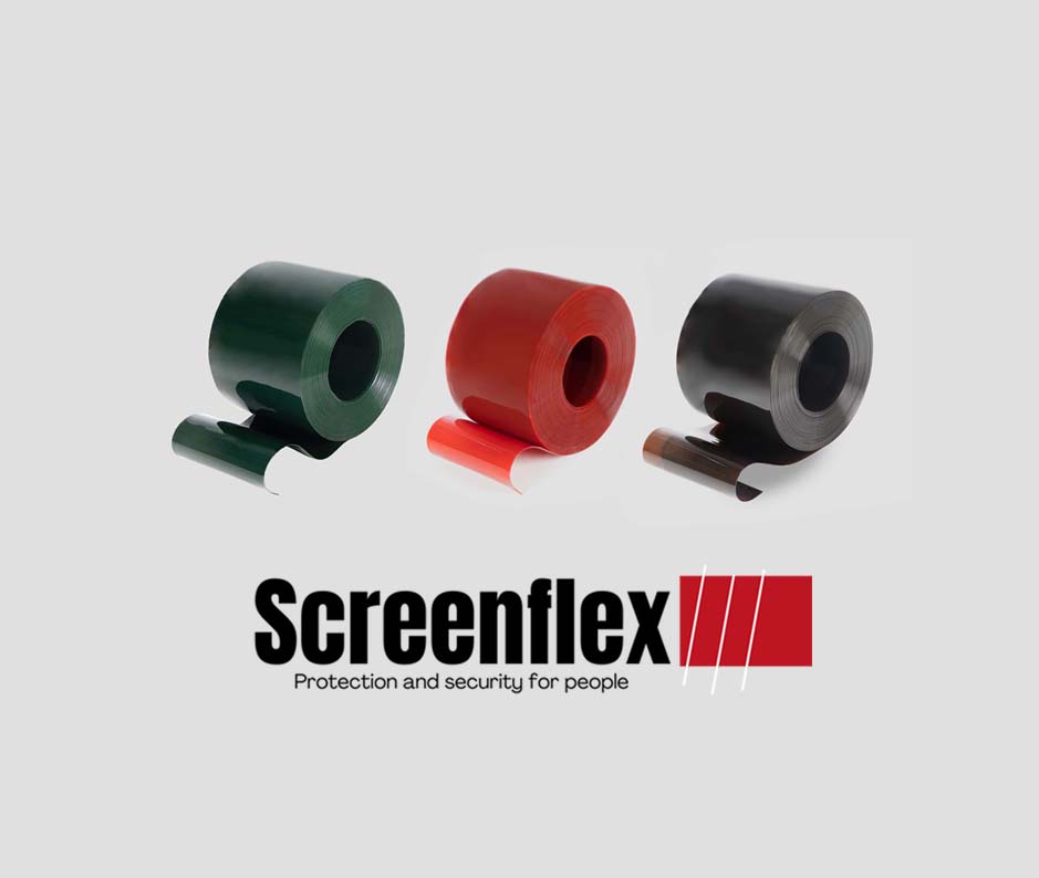 Screenflex logo with rolls