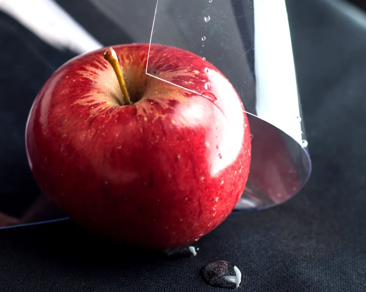 Food Safe PVC with a red apple